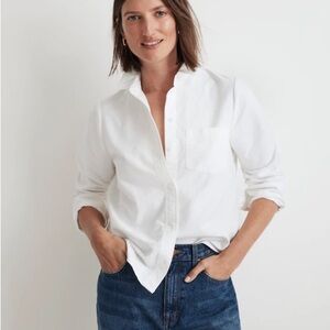 Madewell Oxford Button-Up Shrunken Shirt